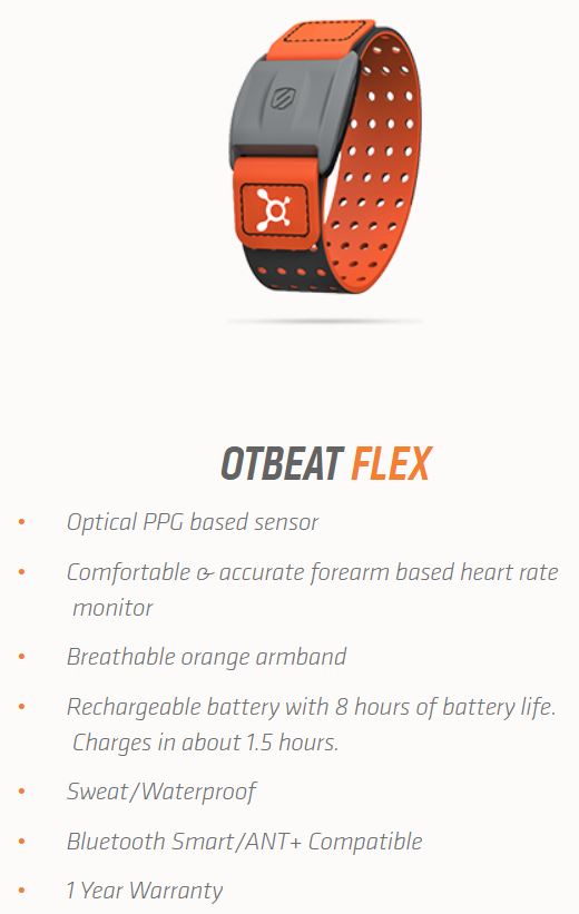 Orange Theory OT Beat Flex Fitness Armband Heart Rate Monitor w